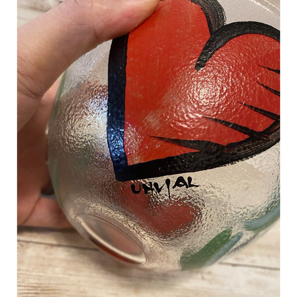 Kosta Boda Ulrics Hydman Vallien Heart Bowl 6 in x 4 in Anniversary Gift - Picture 3 of 10